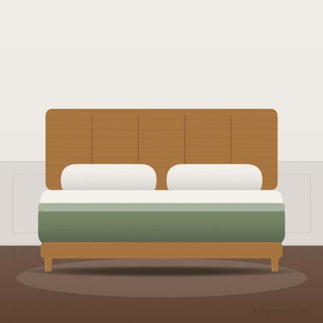 Solid Teak Bed — Panel