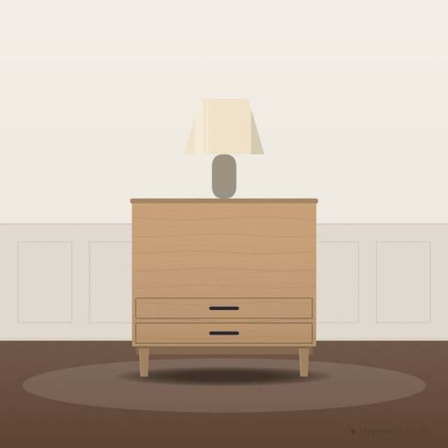 Oak Bedside Table