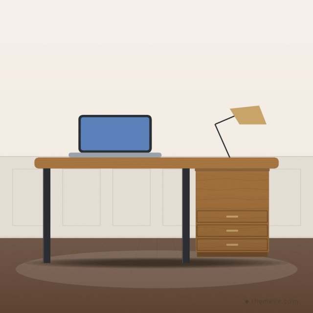 Writing Desk — Teak & Iron