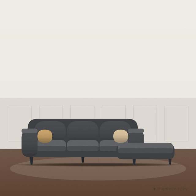 Corner Sectional — Charcoal Bouclé