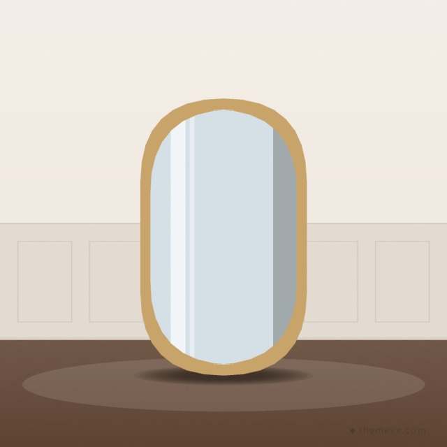 Arched Mirror — Brass