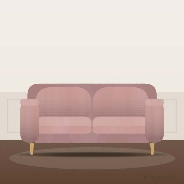 Mira Loveseat — Blush Velvet